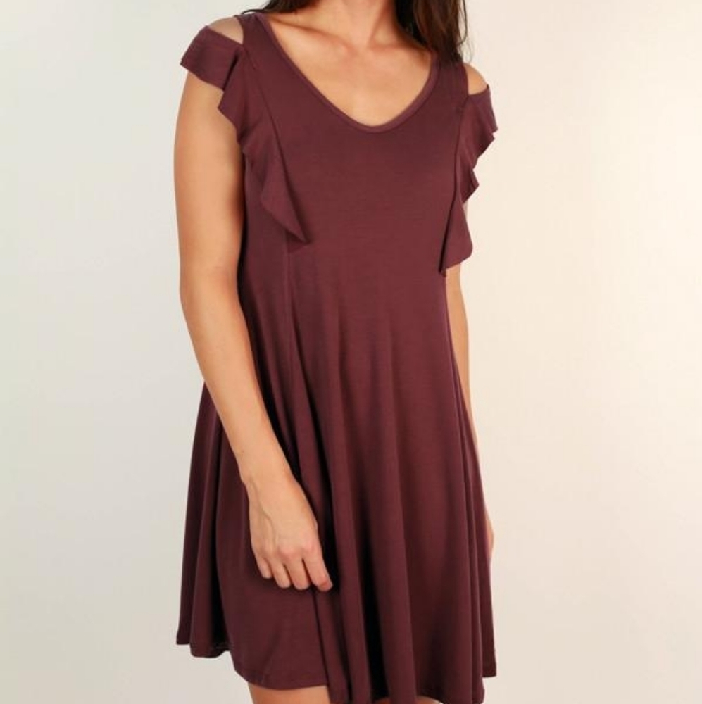 Sway With Me Dress in Wine